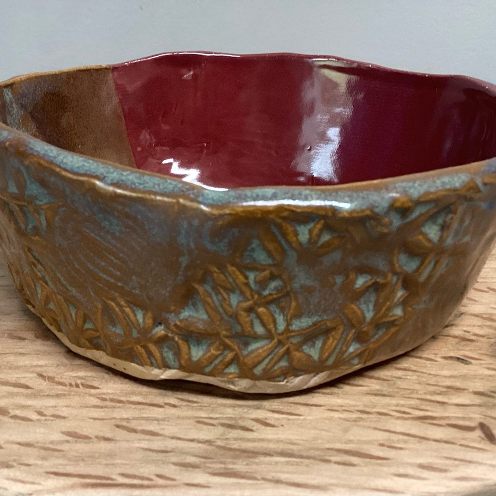🔴 Beautiful Handcrafted Clay / Ceramic / Pottery Bowl / Candle Holder / Decor - Picture 4 of 16